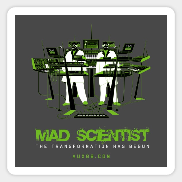 Aux88 Mad Scientist Live T-Shirt Sticker by Puzzlebox Records